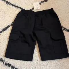 COMME CA ISM 黒 ハーフパンツ　90