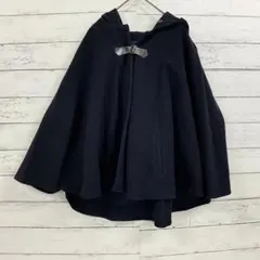 JOURNAL STANDARD 毛 ポンチョ ケープコート 紺色 レディース