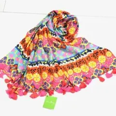 新品タグ付き★ヴェラブラッドリー コットン＆レーヨンストール リオのカーニバル柄