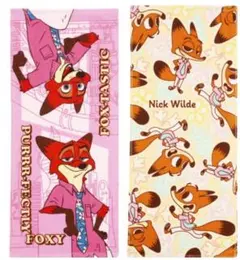 しまむら ズートピア フェイスタオル ニック 2種セット 新品 未使用 ディズニ