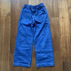 デニムワイドパンツ ハート型ポケット