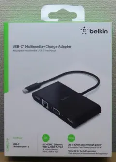 Belkin USB-C マルチメディア + USB-C 100W PD 変換のサムネイル