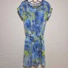 UNTITLED アンタイトル 新品 日本製 半袖 チュニック 花柄　水彩