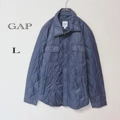 GAP ギャップ キルティングジャケット L ネイビー 中綿ジャケット 軽量