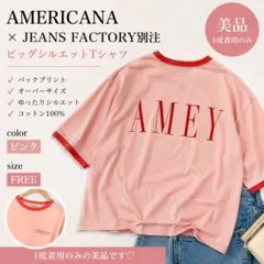 【美品】AMERICANA 別注 Tシャツ ピンク 半袖 アメリカーナのサムネイル
