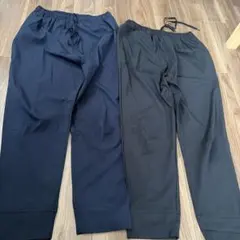 中古　Ｌサイズしまむらパンツ二枚セット 紺と黒　ポケットあり、ポリエステル