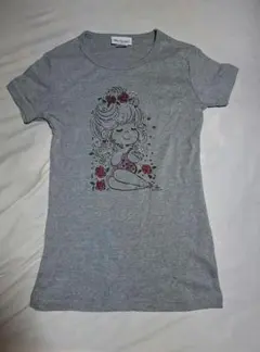 水森亜土 Tシャツ グレー 半袖