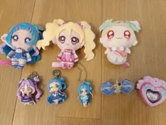 アイドルプリキュア ぬいぐるみキーホルダー　ガチャ変身セット　美品　バラ売り不可