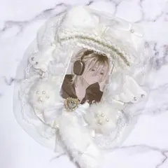 トレカデコ トレカケース 硬質ケース デコ 猫耳 しっぽ 天使 白