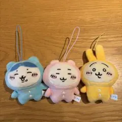 ちいかわ　ぬいぐるみBIG2 　ガチャガチャ　3個セット　パジャマパーティーズのサムネイル