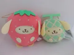サンリオキャラクターズ フルーツきぐるみマスコット～いちご、めろん プリン