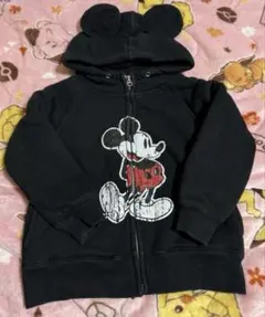 値下げ‼️ミッキーマウス フード付き裏ボアジャケット 100cm