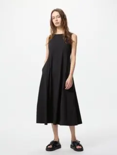 UNIQLO ユニクロ ウルトラストレッチエアリズムワンピース 標準丈 ブラック