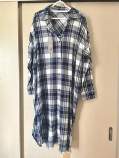 AZUL 3WAY CHECK LONG SHIRT