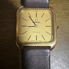 OMEGA DE VILLE スクエア ゴールドカラー 腕時計 不動品のサムネイル