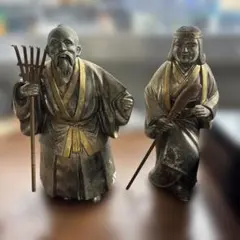 【U364】小さな 高砂　翁と媼　京都人形　陶器 U364】小さな 高砂 翁と媼 京都人形 陶器 - メルカリ