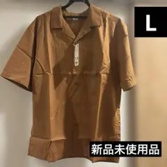 【新品未使用品】Uniqloメンズ オープンカラーシャツ 半袖 Lサイズ レーヨのサムネイル