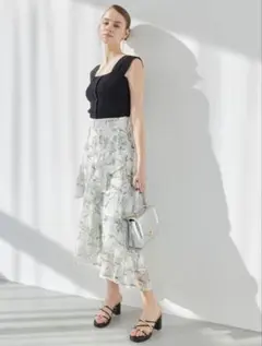 MERCURY DUO マーキュリー デュオ 花柄 フレアスカート 春物