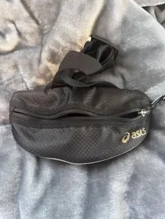 asics メッシュウエストポーチ 黒