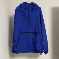 80's L.L.Bean ハーフジップ ナイロン アノラックパーカー ブルー