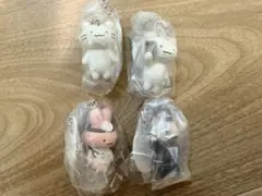 ホワイトタイガーとブラックタイガー フィギュアキーホルダー
