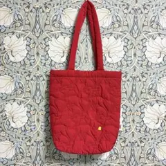 ハイジ　ehka sopo キルティング　トートバッグ　赤　ヤギ　ユキちゃん刺繍のサムネイル