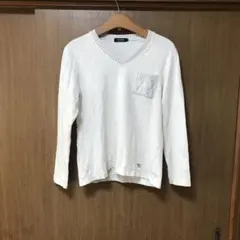 バーバリーブラックレーベル　ロング Tシャツ　オフホワイト