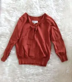 新品　ロペピクニック　ボウタイトップス　38　オフィスカジュアル　リボンタイ