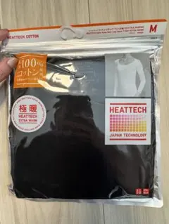 HEATTECH エクストラウォームコットンUネックT Mサイズ ブラック
