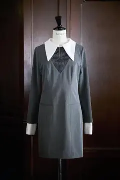 herlipto Pointed Collar Mini Dress