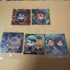 鬼滅の刃ディフォルメシールウエハース 其ノ十四 スーパーレアを含む5枚セット②