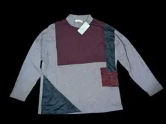 新品タグ付き　美品　百合　パッチワーク　長袖トップス　カットソー　L