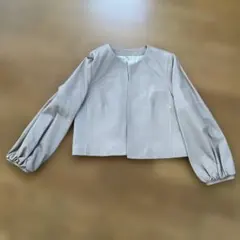 ANAYI ノーカラージャケット 38 ベージュ