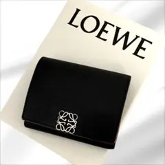 極美品✨ LOEWE アナグラム バーティカル ウォレット スモール ブラック