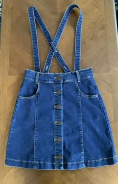 イング　デニムスカート　つり紐　取り外し可