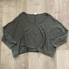 RNA-N 七分袖ドルマンTシャツ　カットソー カーキ M