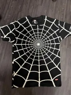 Supreme Hanes コラボ スパイダーウェブ Tシャツ ブラック S
