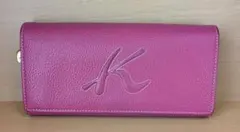 未使用⭐︎Kitamura（キタムラ）パステルピンクの長財布 Kitamura（キタムラ） 長財布 ウォレット ラウンドファスナー ロゴ