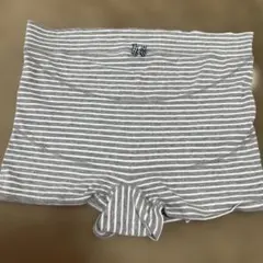 マタニティ用ストライプショートパンツ腹巻き付き