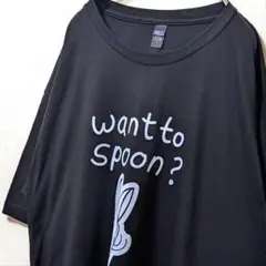 タルテックス スプーンガレージ デカロゴ Tシャツ ブラック 黒 XL 古着のサムネイル
