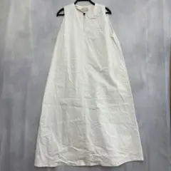 NANO universe LB.04 ロングワンピース ノースリーブ ホワイト
