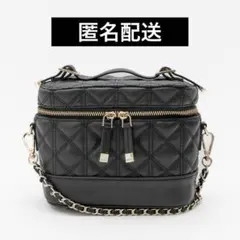 RANDA キルティング2WAYミニバニティバッグ ブラック