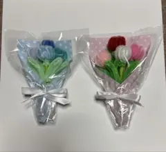 ハンドメイド モールフラワー 枯れない花 ミニブーケ2点セット