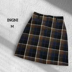 INGNI(イング) チェック柄台形スカート　カジュアル　レディース　Mのサムネイル