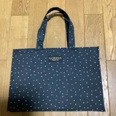 GODIVA ドット柄トートバッグ ネイビー