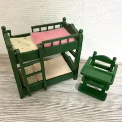 レトロ　レア　シルバニアファミリー　緑の家具　まとめ売り