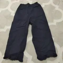 ネイビー フリル裾 ロングパンツ120-130