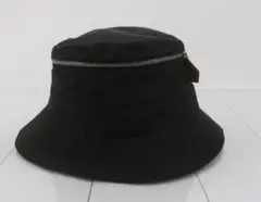HERMES エルメス　ブラック バケットハット ジッパー付き 57cm