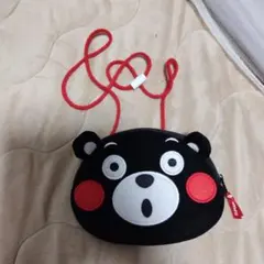 くまもんポシェット 黒 赤