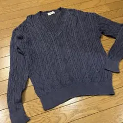 マンシングウェア1886 ネイビー Vネック セーター